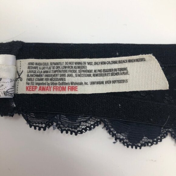 Free People Galloon Lace Halter Bralette Size M Black - Picture 5 of 6